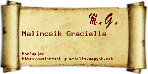 Malincsik Graciella névjegykártya
